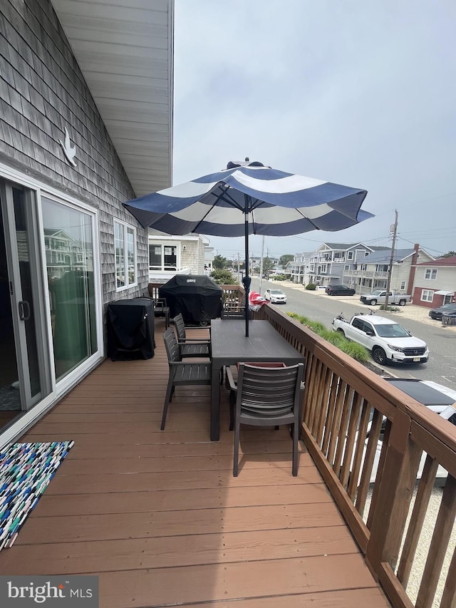 18 N 19th St, Surf City, NJ 08008 - deck featuring outdoor dining space and a grill
