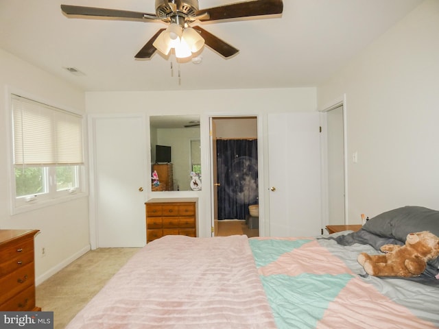 445 Locust Ave Unit 5203, Pitman, NJ 08071 - bedroom with ensuite bath and ceiling fan