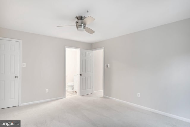 3121 Katewood Ct, Baltimore, MD 21209 - unfurnished bedroom with carpet floors, ensuite bathroom, and a ceiling fan
