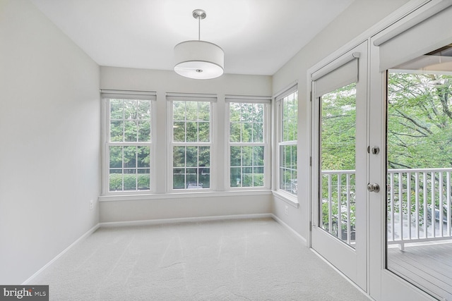 3121 Katewood Ct, Baltimore, MD 21209 - unfurnished sunroom with french doors, healthy amount of natural light, and carpet