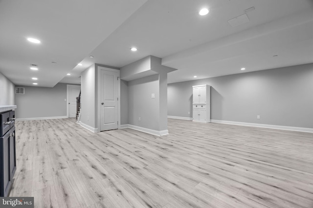 4245 Mechanicsville Rd, Doylestown, PA 18902 - finished below grade area with light wood finished floors and recessed lighting