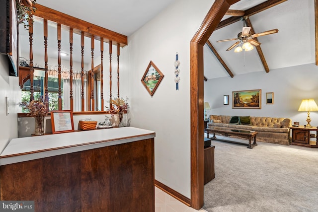 12810 Kending Ln, Clear Spring, MD 21722 - bar featuring ceiling fan and carpet floors