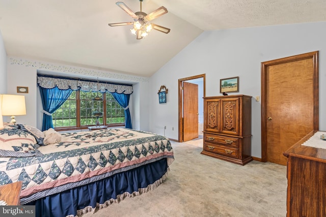 12810 Kending Ln, Clear Spring, MD 21722 - bedroom featuring carpet floors, a ceiling fan, and high vaulted ceiling