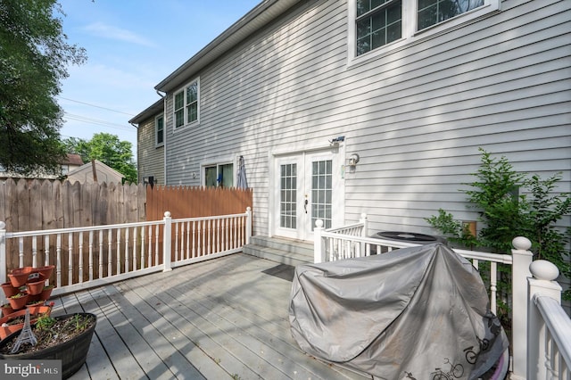 208 Kimberly Way, Winchester, VA 22601 - wooden deck with french doors and area for grilling