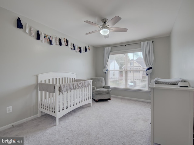 7436 Pensacola Pl, Gainesville, VA 20155 - bedroom featuring carpet, a nursery area, and ceiling fan