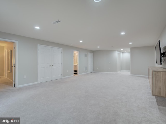 7436 Pensacola Pl, Gainesville, VA 20155 - basement with light colored carpet and recessed lighting