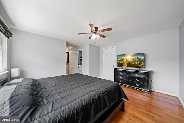 9946 Canvasback Way, Damascus, MD 20872 - bedroom featuring wood finished floors and a ceiling fan