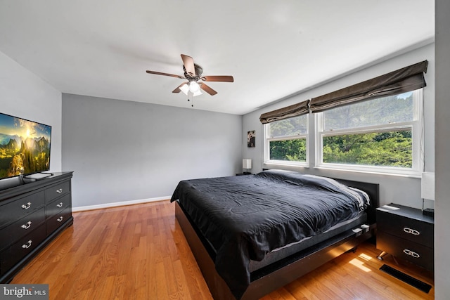 9946 Canvasback Way, Damascus, MD 20872 - bedroom with light wood finished floors and a ceiling fan