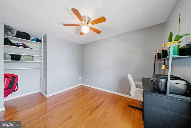 9946 Canvasback Way, Damascus, MD 20872 - home office with wood finished floors and a ceiling fan