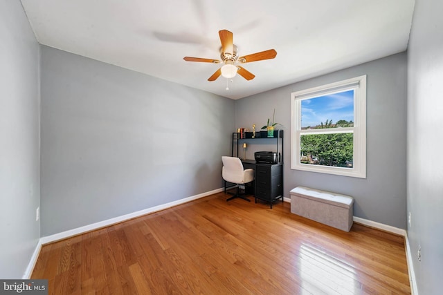 9946 Canvasback Way, Damascus, MD 20872 - home office with wood finished floors and ceiling fan