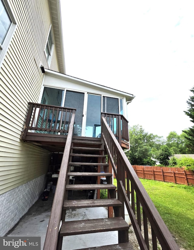 6529 Huntshire Dr, Elkridge, MD 21075 - doorway to property with a deck