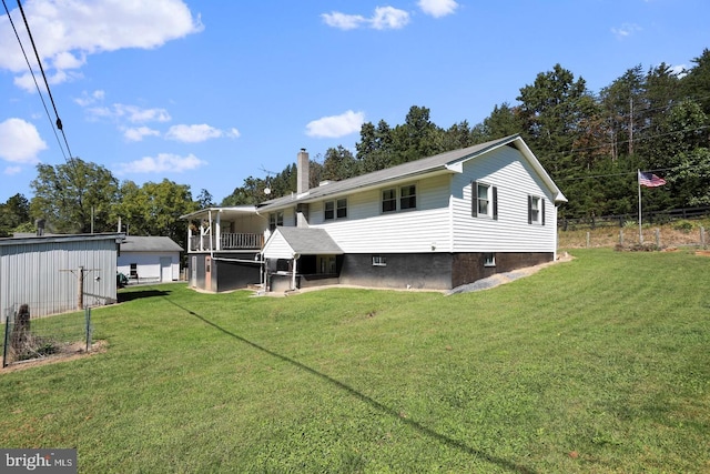 82 Broad Run Rd, Bentonville, VA 22610 - rear view of house with a chimney