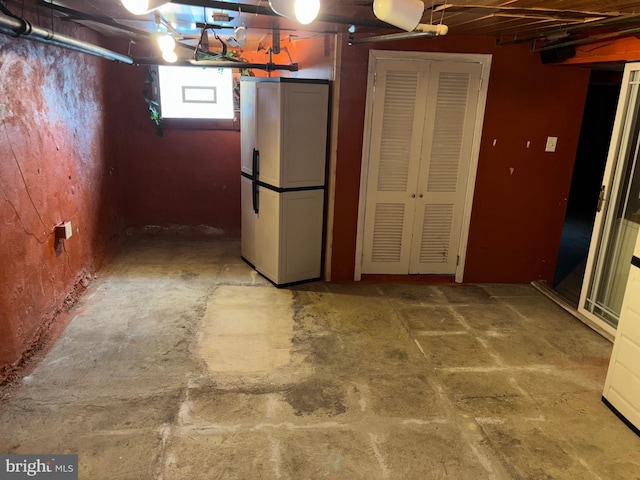 5122 Stenton Ave, Philadelphia, PA 19144 - basement featuring freestanding refrigerator