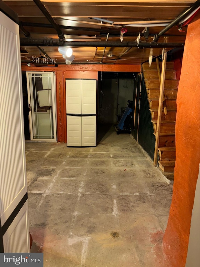 5122 Stenton Ave, Philadelphia, PA 19144 - unfinished below grade area with stairs