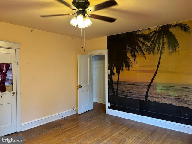 5122 Stenton Ave, Philadelphia, PA 19144 - unfurnished room featuring wood finished floors and a ceiling fan