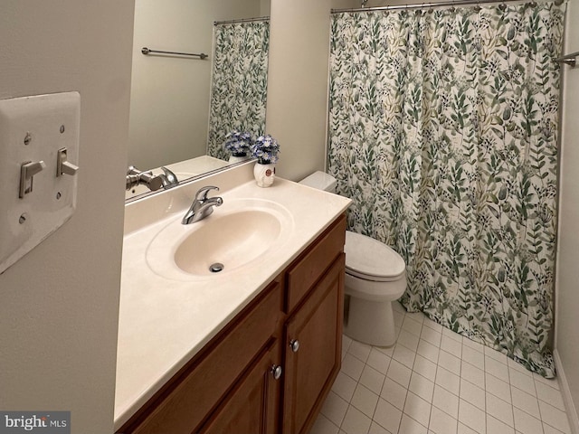 114 Herndon Mill Cir, Herndon, VA 20170 - bathroom featuring vanity, tile patterned flooring, and a shower with shower curtain