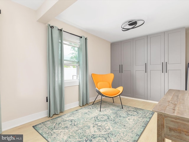13222 Parson Ln, Fairfax, VA 22033 - sitting room featuring light wood-style floors and baseboards