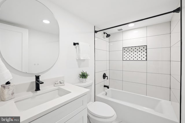 205 Yoakum Pkwy Unit 1712, Alexandria, VA 22304 - full bathroom with vanity, bathing tub / shower combination, and recessed lighting