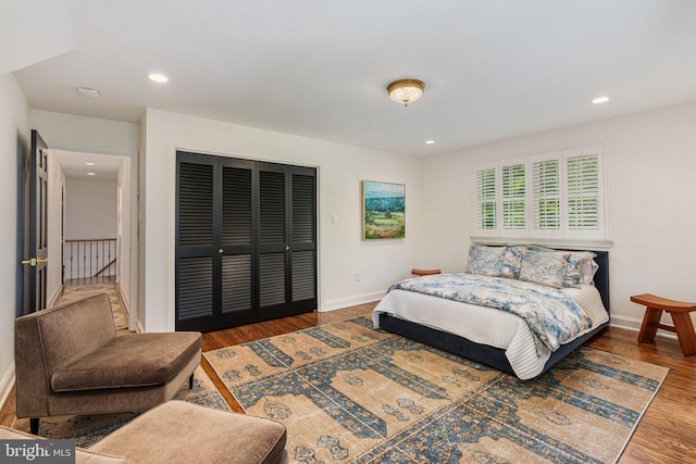 4704 Sweetbriar Cir, Emmaus, PA 18049 - bedroom featuring wood finished floors, a closet, and recessed lighting