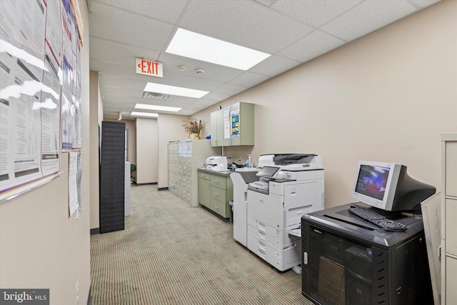 119 S Easton Rd, Glenside, PA 19038 - office featuring light colored carpet and a paneled ceiling