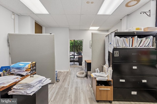 119 S Easton Rd, Glenside, PA 19038 - office with a paneled ceiling and wood finished floors