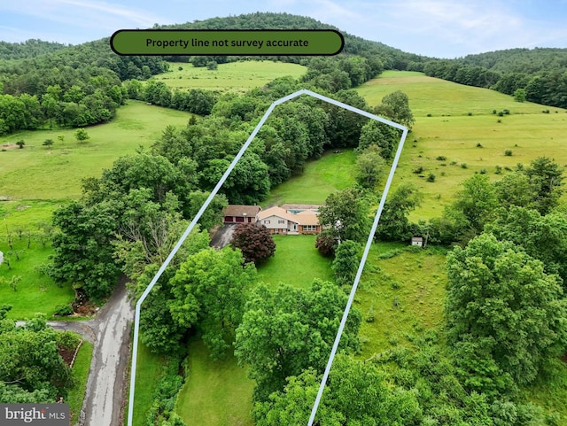 848 Rapp Rd, Howard, PA 16841 - aerial view of property's location featuring property boundaries highlighted and a heavily wooded area