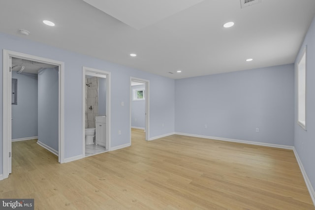 7306 Gavin St, Hyattsville, MD 20784 - spare room with light wood-style floors, recessed lighting, and a smoke detector