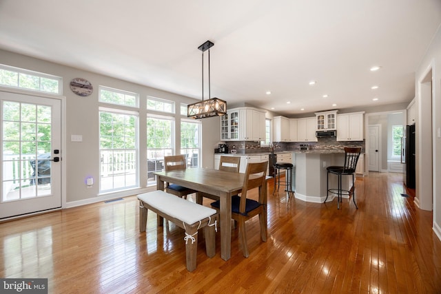 1568 Tattersall, West Chester, PA 19380 - dining space featuring light wood-style flooring, recessed lighting, and a chandelier