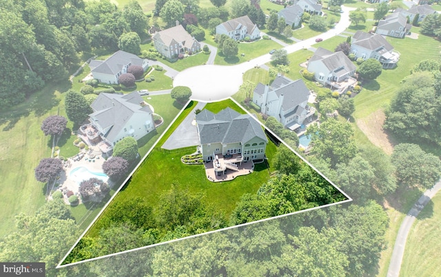 1568 Tattersall, West Chester, PA 19380 - aerial perspective of suburban area featuring property boundaries highlighted