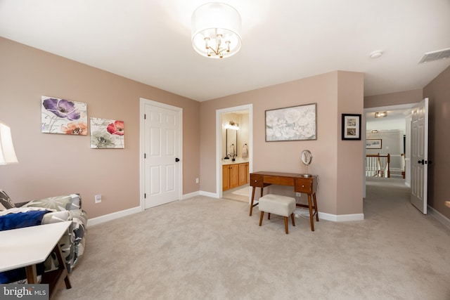 1568 Tattersall, West Chester, PA 19380 - living area with light carpet and a chandelier