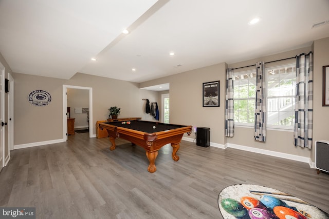 1568 Tattersall, West Chester, PA 19380 - game room featuring wood finished floors, billiards table, and recessed lighting