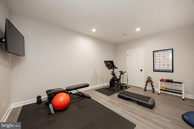1568 Tattersall, West Chester, PA 19380 - exercise room featuring wood finished floors and recessed lighting
