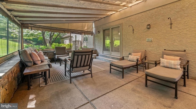 130 Hunt Valley Cir, Berwyn, PA 19312 - view of patio / terrace featuring entry steps and a pergola