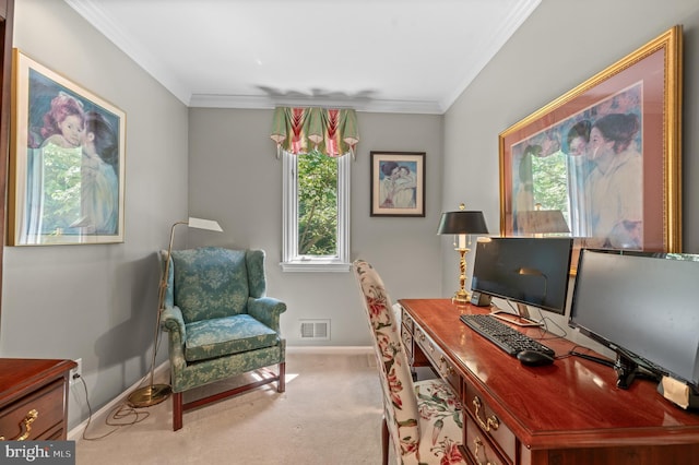 130 Hunt Valley Cir, Berwyn, PA 19312 - carpeted office space featuring crown molding