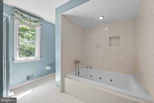 130 Hunt Valley Cir, Berwyn, PA 19312 - bathroom featuring tile patterned flooring, a whirlpool tub, and plenty of natural light