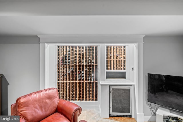 130 Hunt Valley Cir, Berwyn, PA 19312 - wine cellar with wine cooler