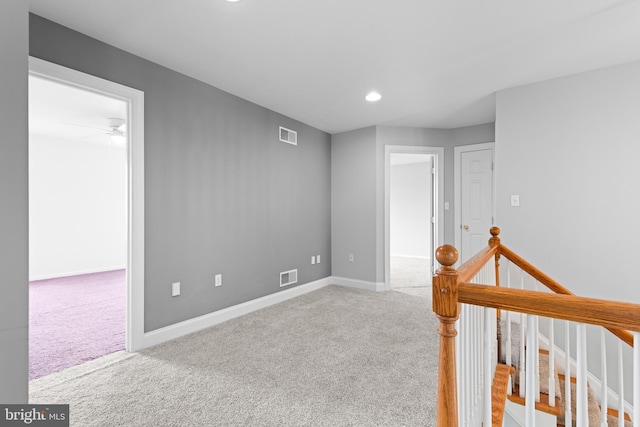 501 Bald Eagle Ct, Lancaster, PA 17601 - corridor with carpet, recessed lighting, and an upstairs landing