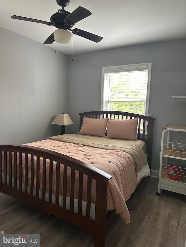 4627 12th St NE, Washington, DC 20017 - bedroom featuring wood finished floors and ceiling fan