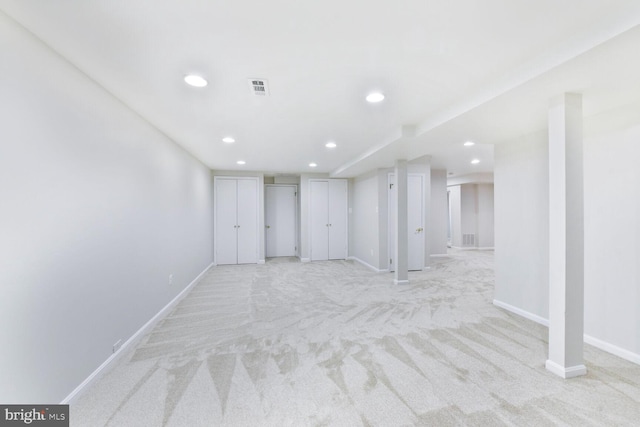 1517 Tuba Ct, Vienna, VA 22182 - finished basement featuring recessed lighting and light colored carpet
