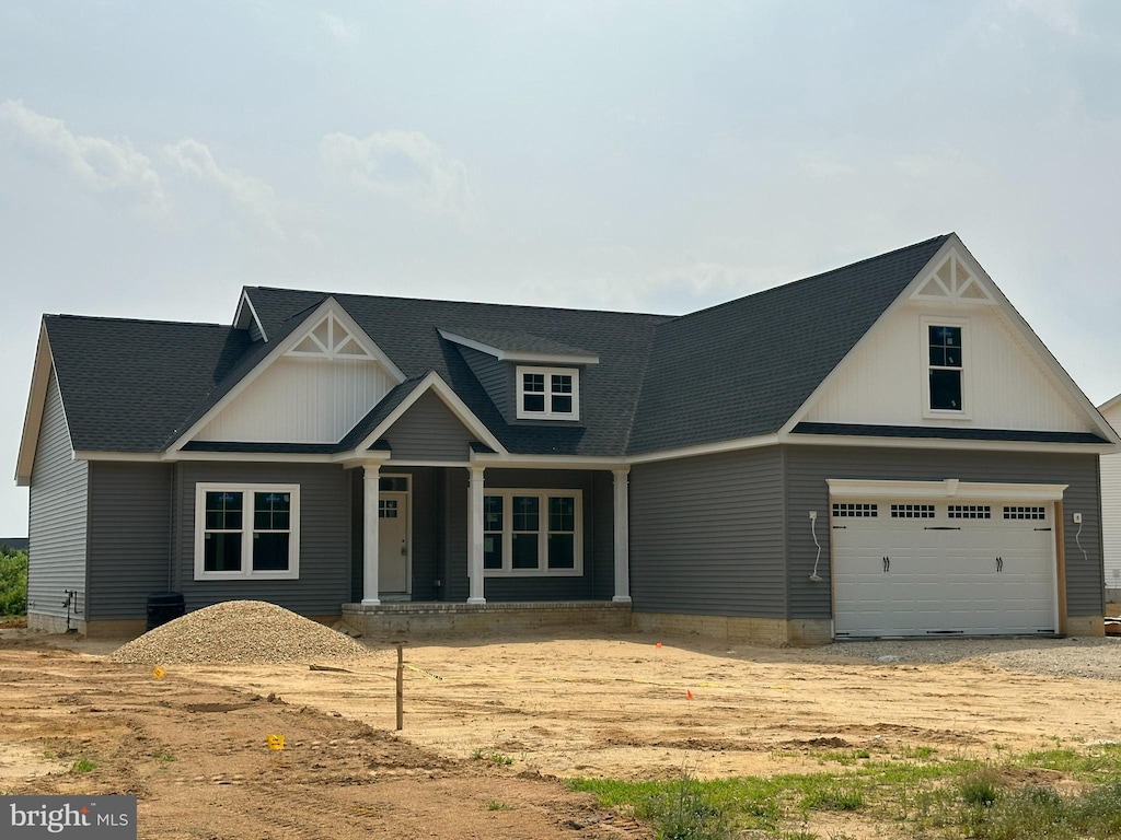 425 Greenbrook Dr, Milford, DE 19963 - craftsman inspired home featuring a garage and covered porch
