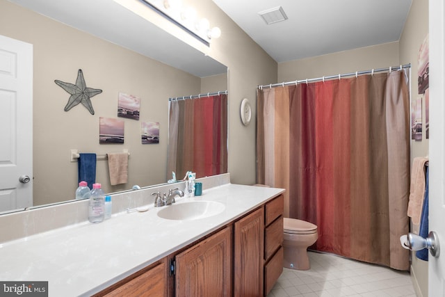 24 Rosette Ln, Richboro, PA 18954 - bathroom featuring vanity, tile patterned flooring, and a shower with shower curtain