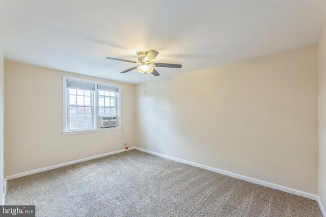2864 Cushing Rd, Camden, NJ 08104 - spare room with ceiling fan, carpet flooring, and cooling unit