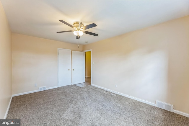 2864 Cushing Rd, Camden, NJ 08104 - unfurnished bedroom with carpet floors and a ceiling fan