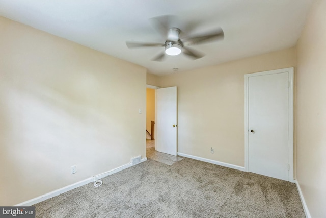 2864 Cushing Rd, Camden, NJ 08104 - unfurnished bedroom featuring carpet floors and a ceiling fan