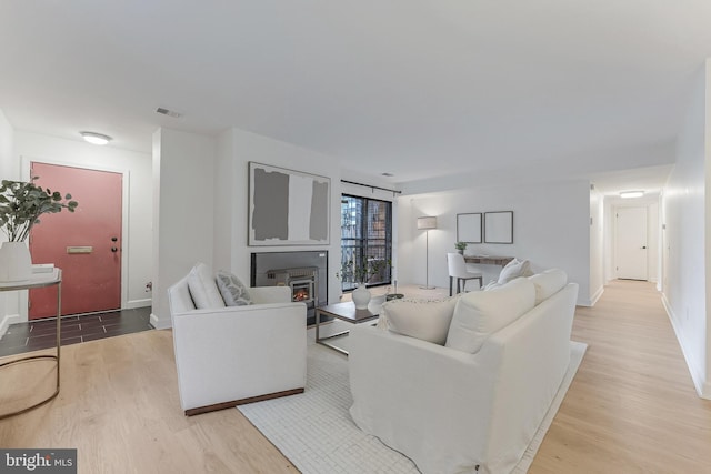 3460 Summit Ct NE Unit 3460, Washington, DC 20018 - living area with wood finished floors and a lit fireplace