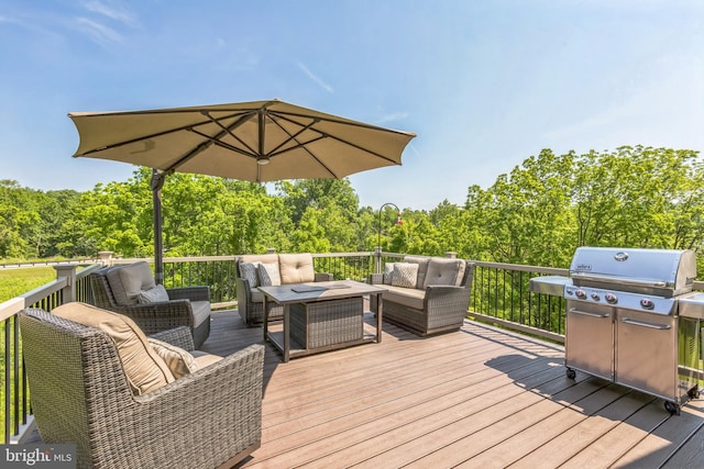 3132 Butternut Ln, Chester Springs, PA 19425 - wooden deck with an outdoor hangout area and grilling area