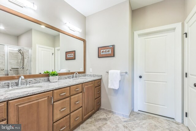 3132 Butternut Ln, Chester Springs, PA 19425 - full bath featuring double vanity, a shower stall, and recessed lighting