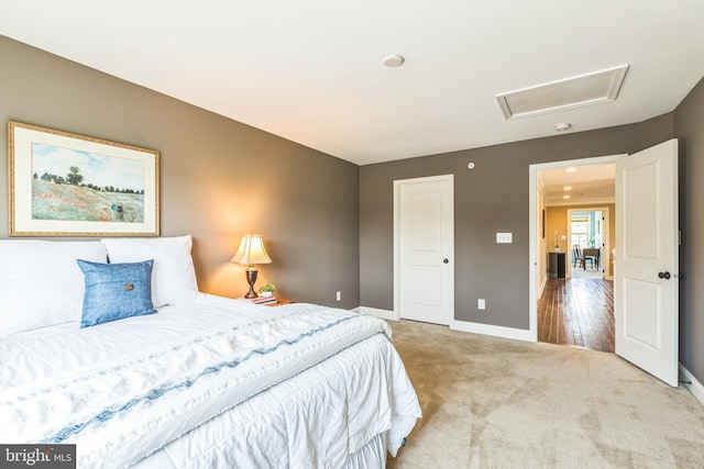 3132 Butternut Ln, Chester Springs, PA 19425 - carpeted bedroom featuring attic access and baseboards