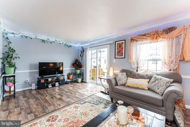 2129 Fort Donelson Ct, Dumfries, VA 22026 - living area featuring wood finished floors