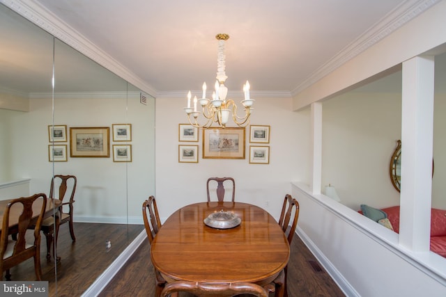 114 Pipers Pl, Chalfont, PA 18914 - dining room featuring ornamental molding, wood finished floors, and a chandelier